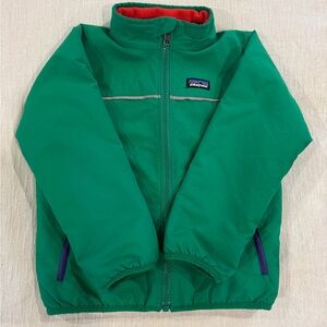 Patagonia Jacket Toddler 5T Green Reversible Fleece Colorblock